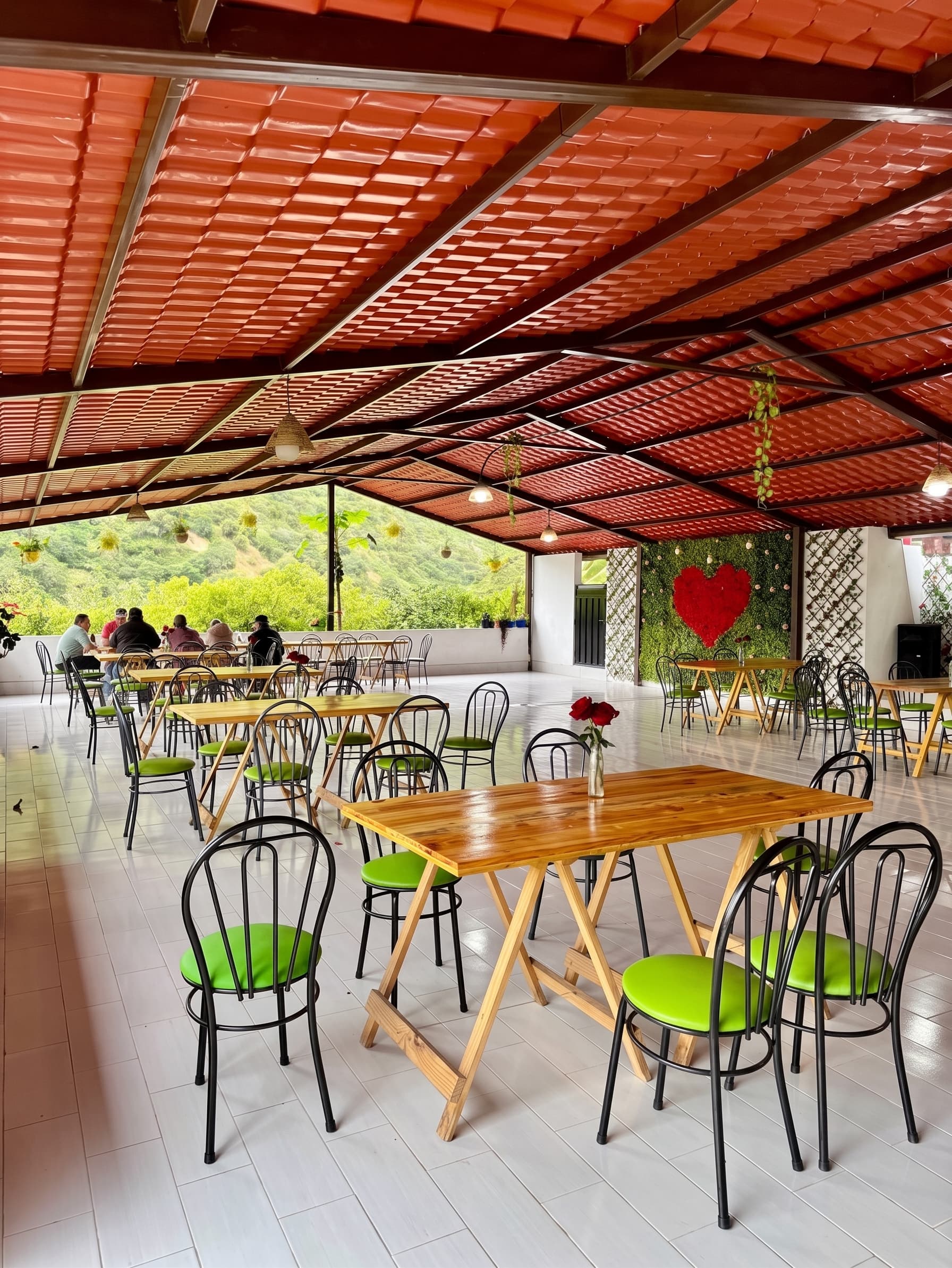 Terraza con vista a la montaña